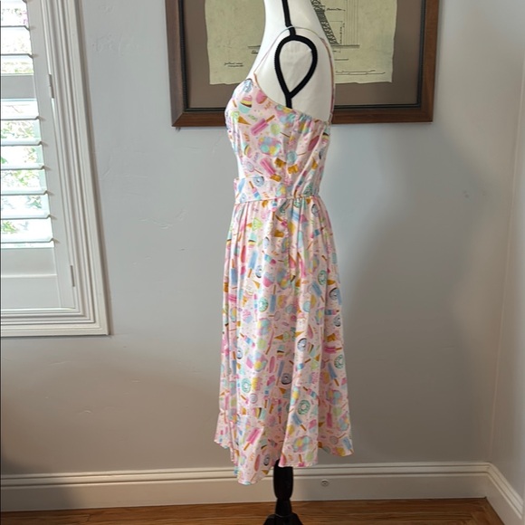 Colorful Retrolicious Ice Cream, Cupcake, Donut Cut-Out Spaghetti Strap Dress - Picture 6 of 7